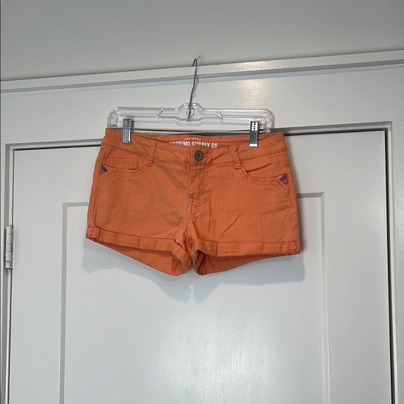 Mossimo Supply Co. Orange cuffed Jean Shorts Casual Style size 9. - Picture 1 of 7